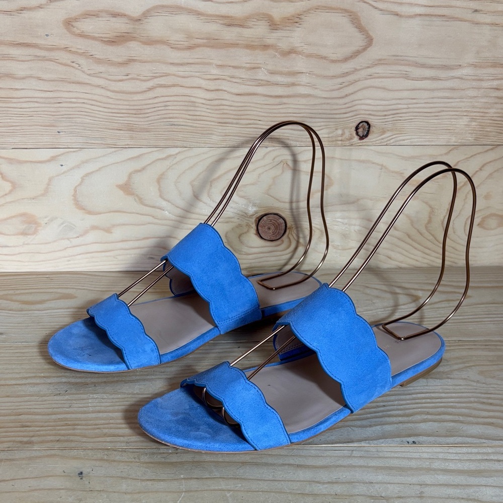 Stuart Weitzman Santorini‎ blue slip on sandals size 8.5